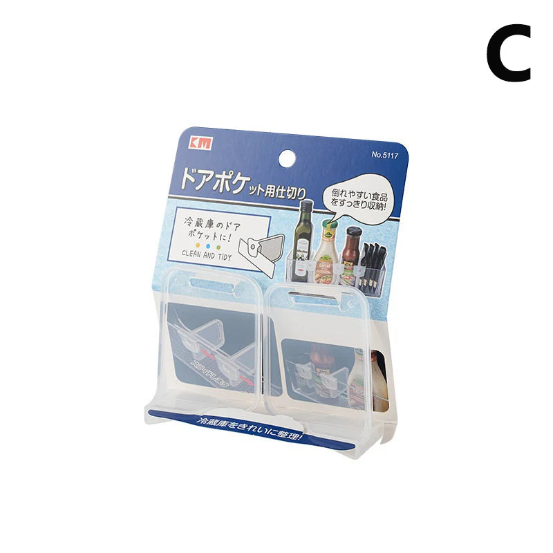 Fridge Door Storage Rack - Clip-On Clear Organizer Shelf for Sauce Packets & Small Items, No Tools, Everstock