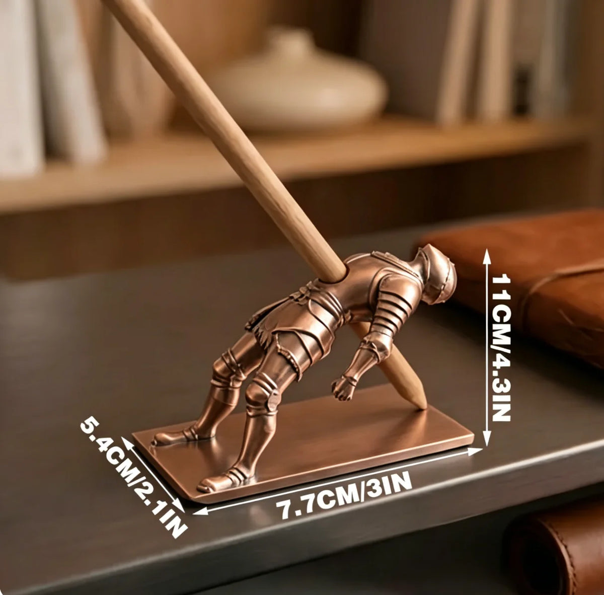 Pen Holder - Gothic Figurine Desk Organizer for Pens, Brushes and Dice, Gaming and Study Desk Decor, Everstock