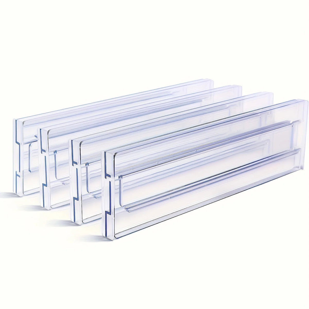 Expandable Drawer Separators - Adjustable Clear Dividers for Clothing, Utensils & Dresser Drawers, Everstock