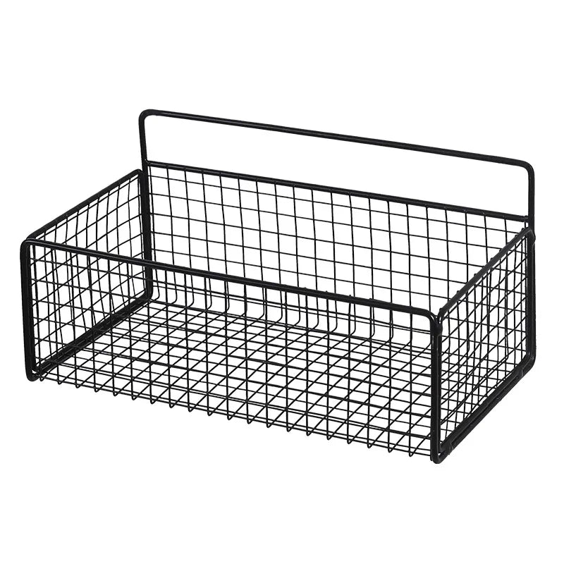 Bedside Grid Storage Rack - Hook-On Iron Wire Basket Shelf for Dorm Bunk Beds and Headboards, Everstock