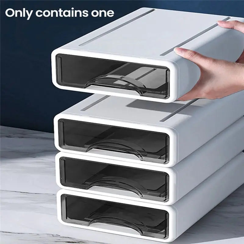 Desktop Organizer with Drawers - BPA-Free Plastic Storage Box for Stationery, Files and Cosmetics, Everstock