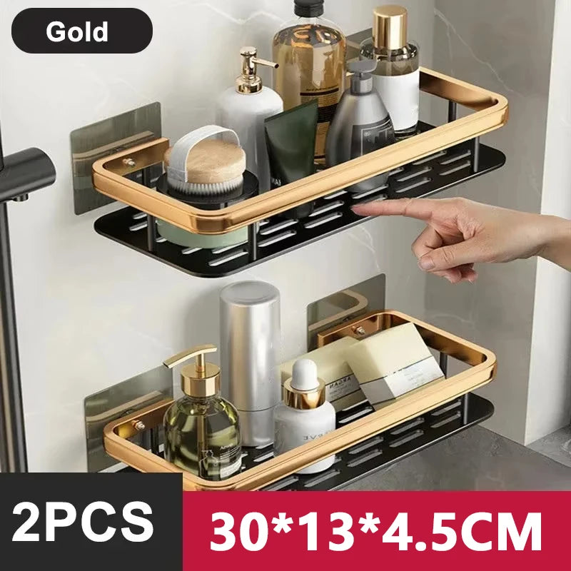 Aluminum Alloy Shampoo Rack - No-Drill Shower Shelf Organizer for Bathroom, Everstock