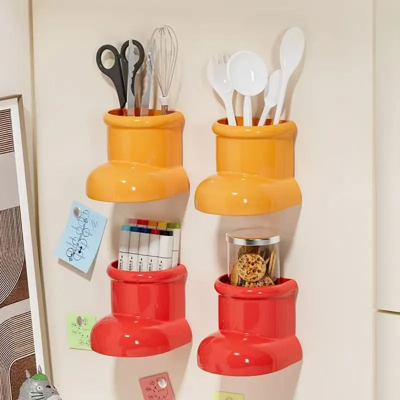 No-Drill Wall Storage Box - Adhesive PC Plastic Shelf Organizer for Keys, Cosmetics and Small Items, Bedroom or Kitchen, Everstock