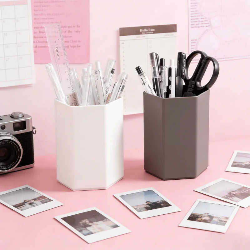 Desktop Pen Holder - Acrylic Organizer Cup for Pens, Pencils, Scissors and Desk Supplies, Home Office and Study, Everstock