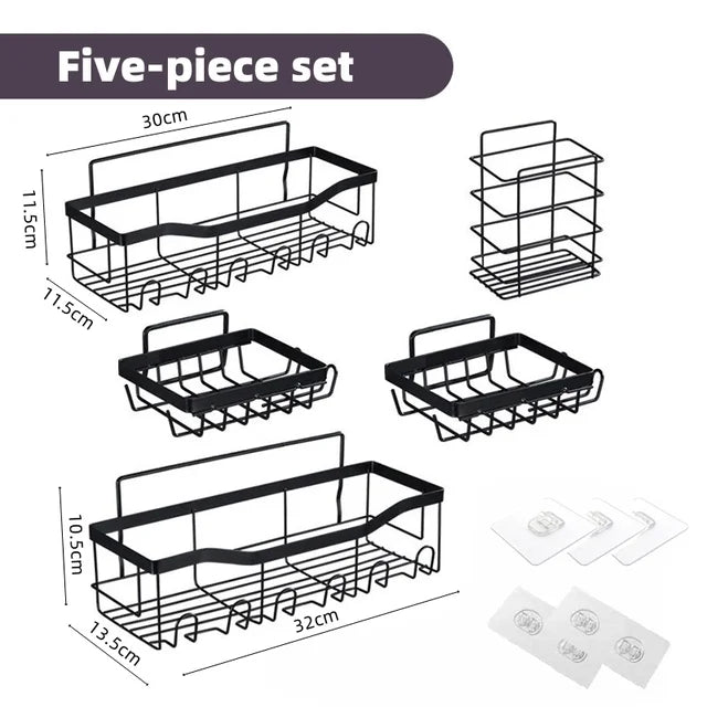 Aluminum Alloy Wall Shelf - No-Drill Shower Storage Organizer for Bathroom, Everstock