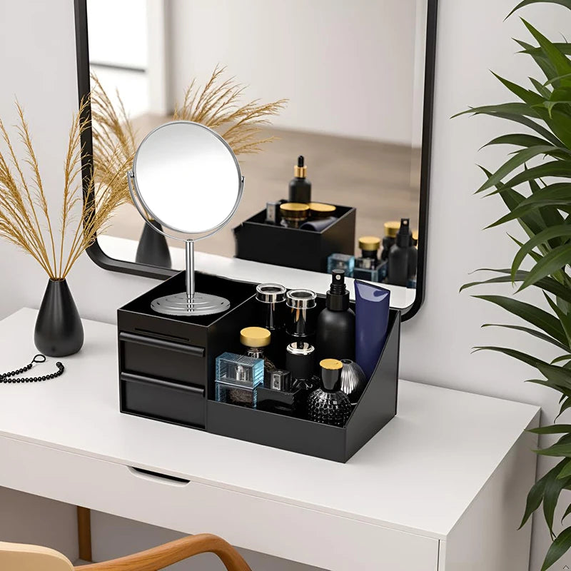Bathroom Countertop Organizer with Drawers - Cologne & Perfume Stand for Men's Dresser Storage, Everstock