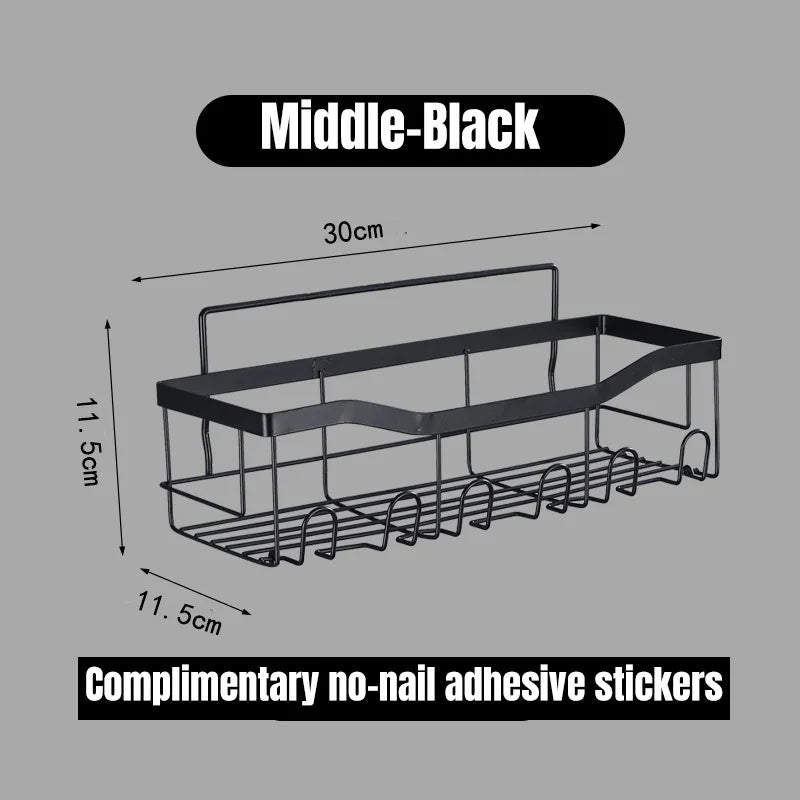 Aluminum Alloy Wall Shelf - No-Drill Shower Storage Organizer for Bathroom, Everstock