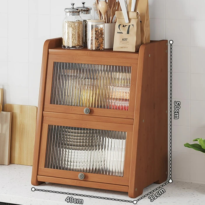 Corner Shelf Organizer - 3-Tier Wooden Countertop Rack for Spices, Pantry & Kitchen Storage, Everstock