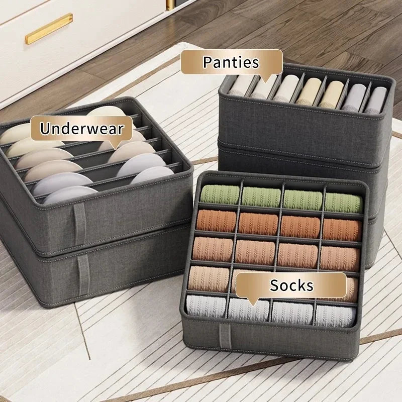 Drawer Organizer Divider Box - Non-Woven Fabric Compartment Storage for Socks, Underwear & Closet, Everstock
