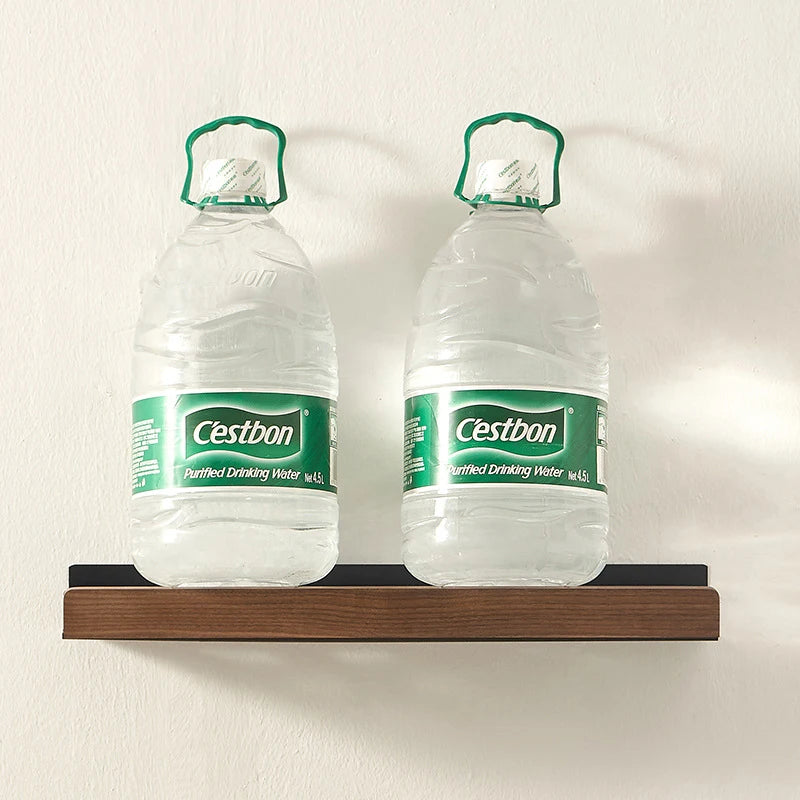 Solid Wood Corner Shelf - No-Drill Wall Mounted Shower Storage Rack for Bathroom, Everstock