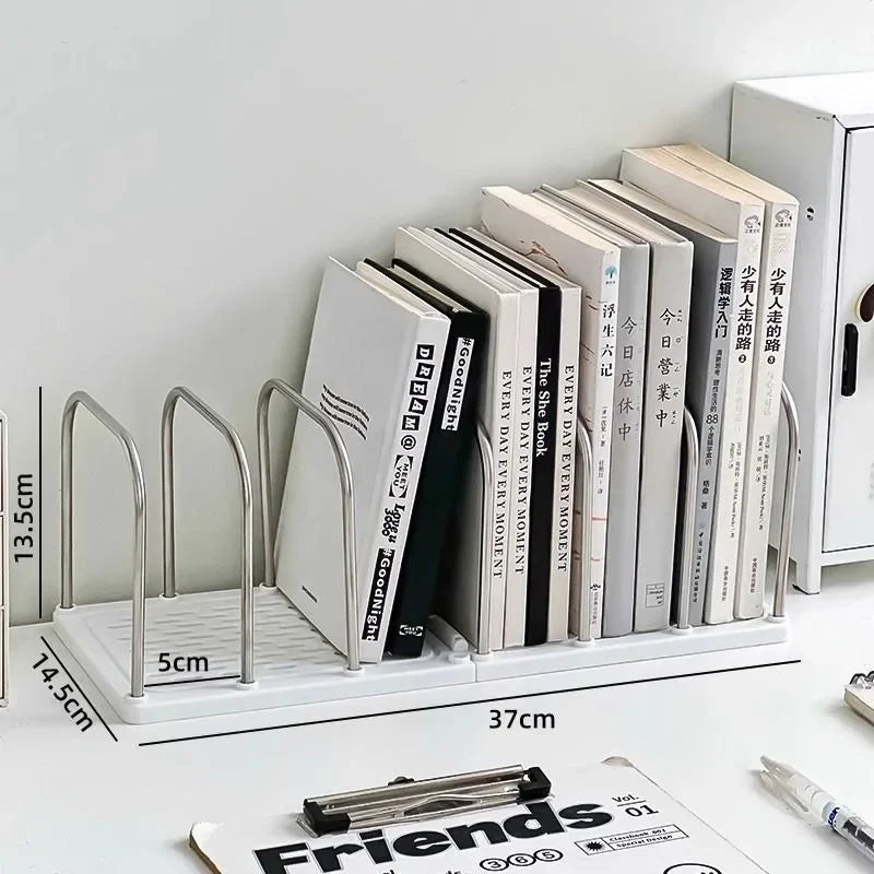 Desktop Bookshelf - Minimalist Desk Organizer Shelf with Non-Slip Base for Books, Files and Study Desks, Everstock