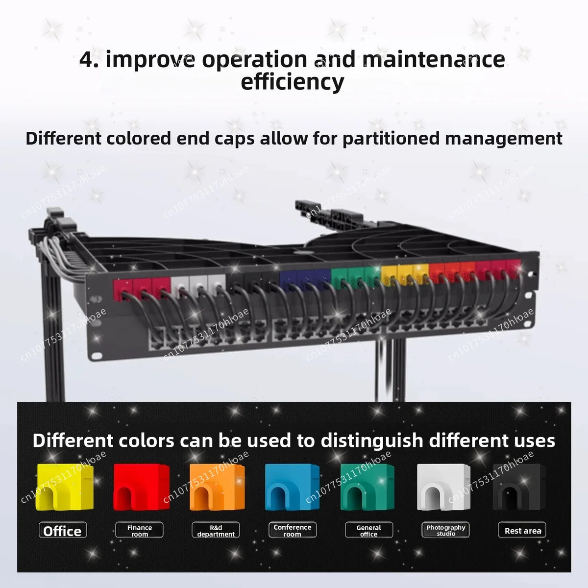 24-Port 48-Port Cabinet Cable Management Rack Network Cable Management Rack Switch Cable Management Rack