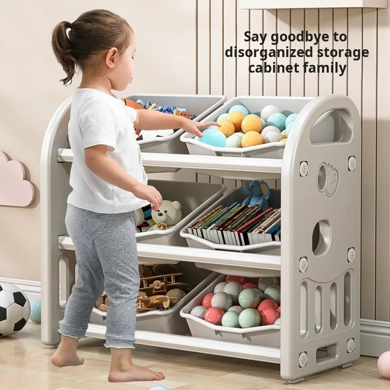 Kids Toy Storage Bookshelf Cabinet - 6-9 Compartment Plastic Organizer for Books, Toys & Sundries, Everstock