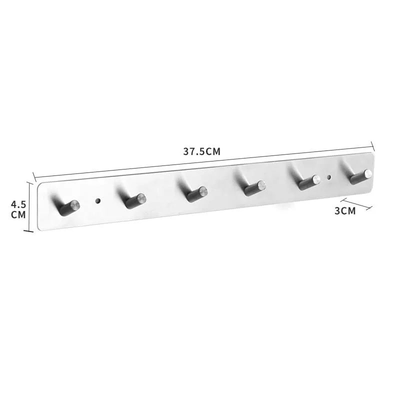 Stainless Steel Adhesive Key Hooks - No-Drill Wall Key Holder for Entryway, Hallway, Kitchen and Bathroom, Everstock