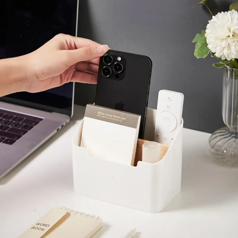 Bamboo Desktop Storage Box - Remote Control & Stationery Organizer for Home & Office, Everstock