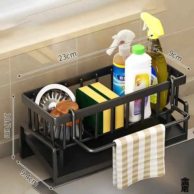 Faucet-Mounted Sink Shelf - No-Drill Spice & Utensil Rack with Drainage for Kitchen Sinks, Everstock