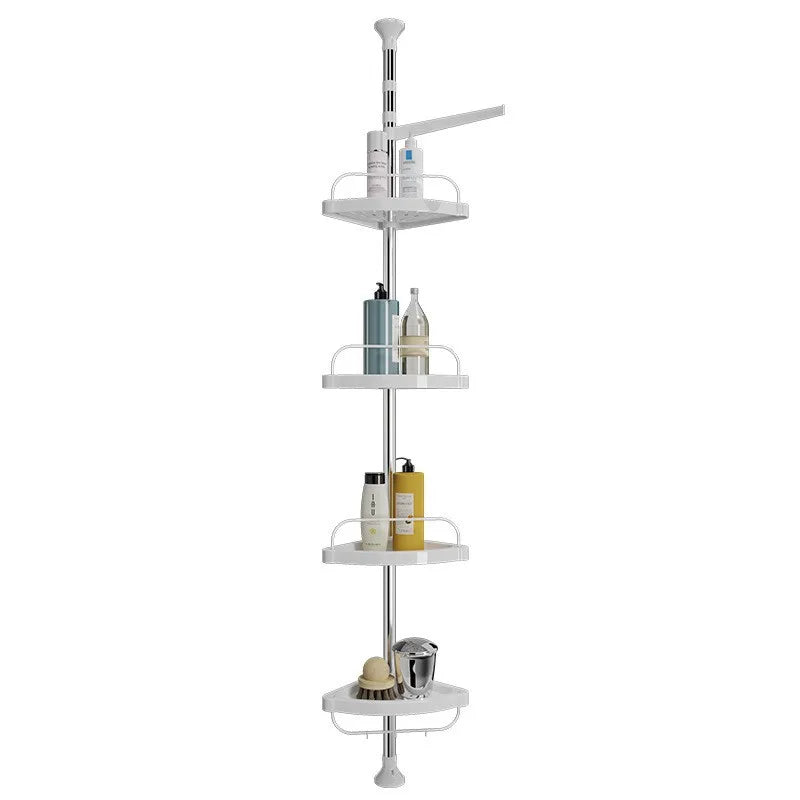 Telescopic Corner Shelf - No-Drill Floor-to-Ceiling Storage Rack for Bathroom, Everstock