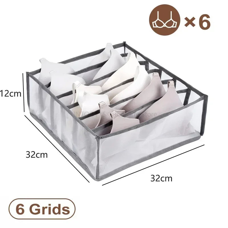 Closet Underwear Organizer Box - Wardrobe Drawer Dividers for Bras, Socks & Folded Clothes, Everstock
