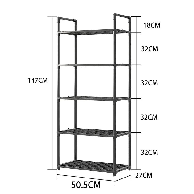 Multi-Tier Kitchen Storage Rack - Freestanding Floor Organizer Shelf for Pantry, Utility & Small Spaces, Everstock