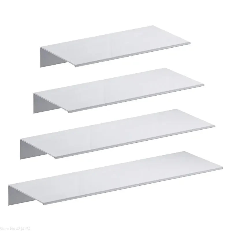 Aluminum Shower Storage Rack - White Wall-Mounted Ledge Shelf for Bathroom, Everstock