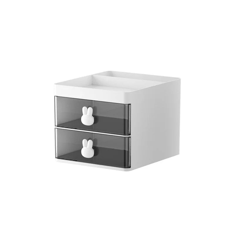 Small Desk Organizer with Drawer - Plastic Desktop Storage Box for Business Cards, Pens and Phone, Everstock