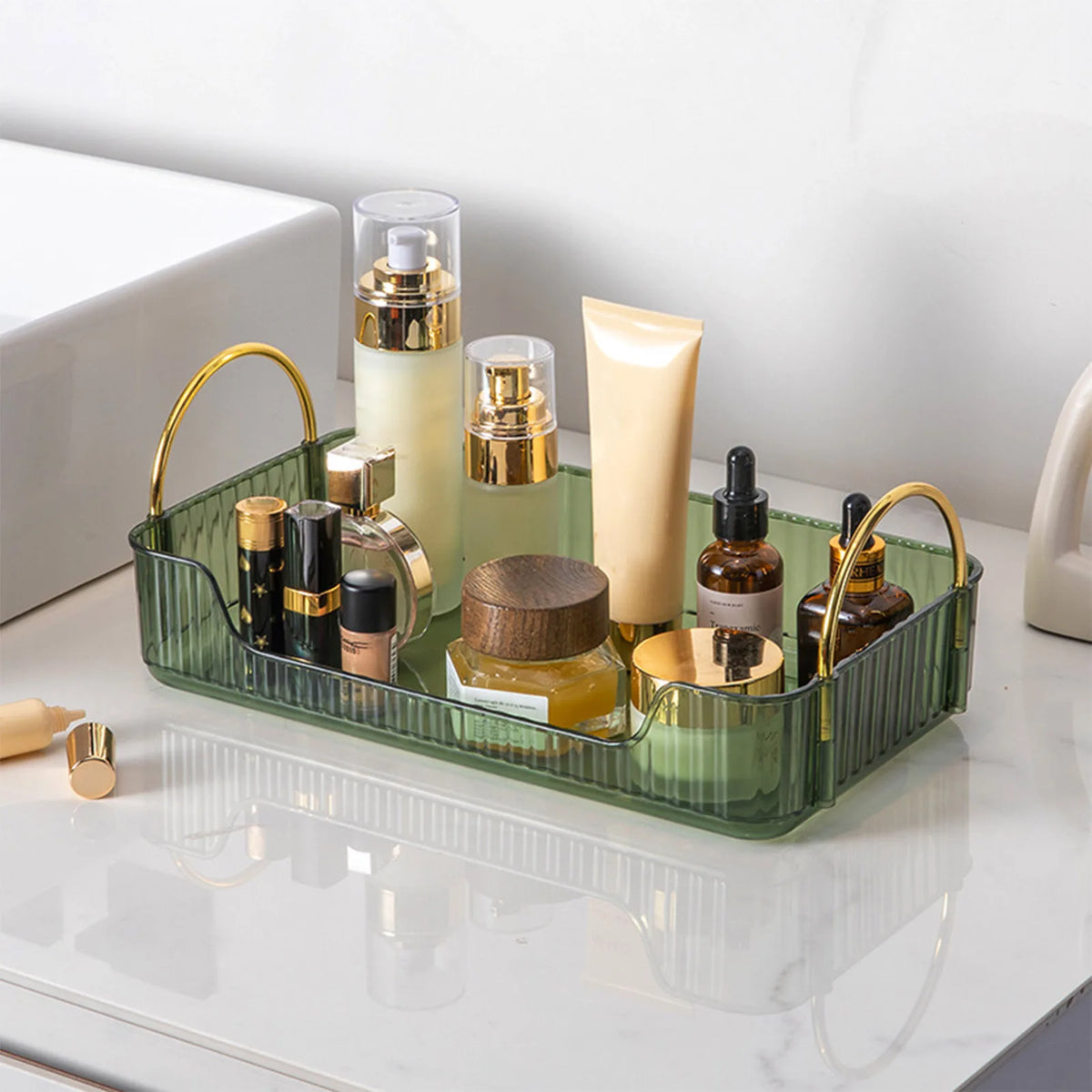 Acrylic Storage Organizer Rack - Countertop Holder for Jewelry, Makeup & Skincare, Everstock