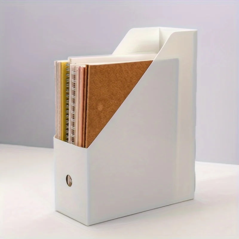 Desk Organizer with Book Stand - PP Plastic File Holder for Books, Magazines, Papers & Letters, Home Office, Everstock