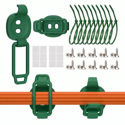Adhesive Cord Organizer Clips - Elastic Loop Cable Ties for Desks, Nightstands and TV Units, Everstock
