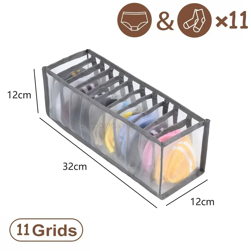 Closet Underwear Organizer Box - Wardrobe Drawer Dividers for Bras, Socks & Folded Clothes, Everstock
