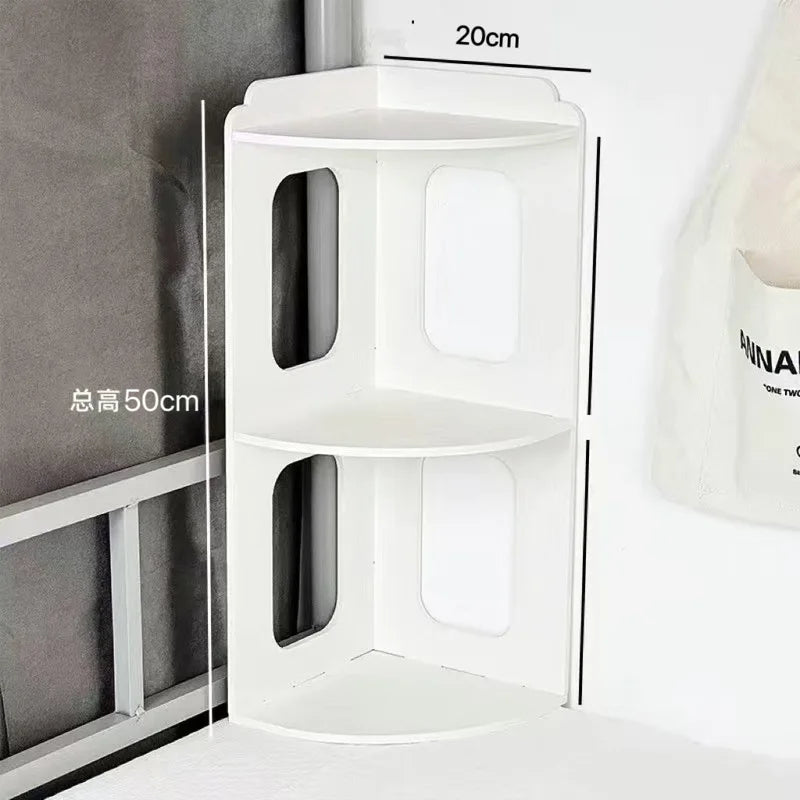 Corner Desk Organizer - Layered Plastic Storage Rack for Stationery, Cosmetics & Dorm Desktop Sundries, Everstock