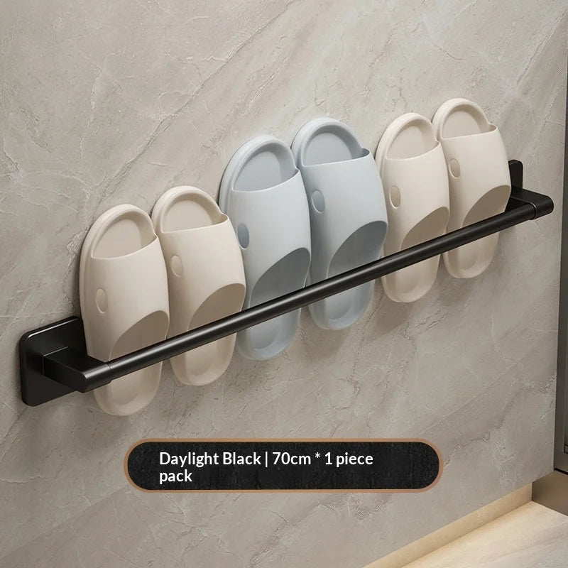 Two-Tier Towel Rack - Wall-Mounted Punch-Free Storage Shelf & Holder Bar for Bathroom, Everstock