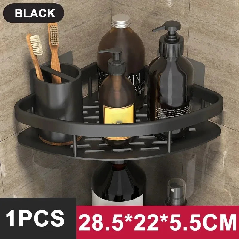 Aluminum Alloy Shampoo Rack - No-Drill Shower Shelf Organizer for Bathroom, Everstock