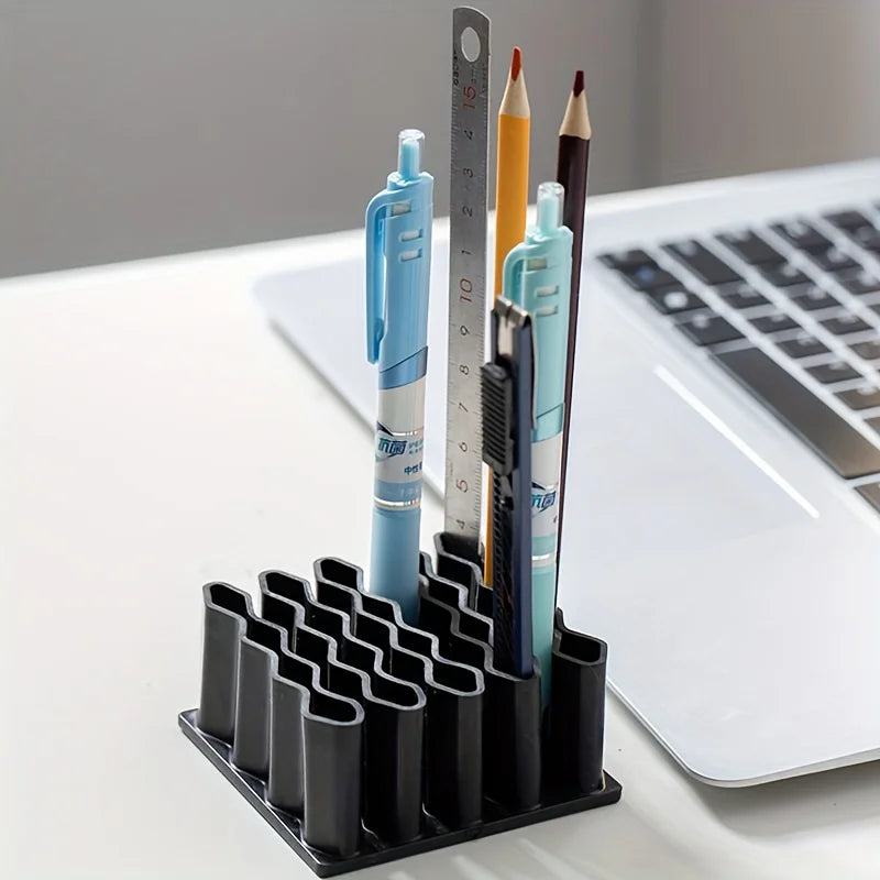 Desk Organizer Pen Holder - Multi-Compartment Stationery Rack for Pens, Tubes and Small Desk Supplies, Everstock