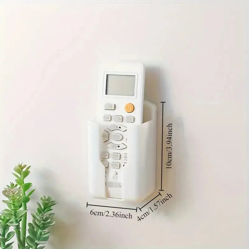 Wall-Mounted Remote Control Holder, 3 Pack - No-Drill Plastic Storage Box for TV and Air Conditioner Remotes, Everstock