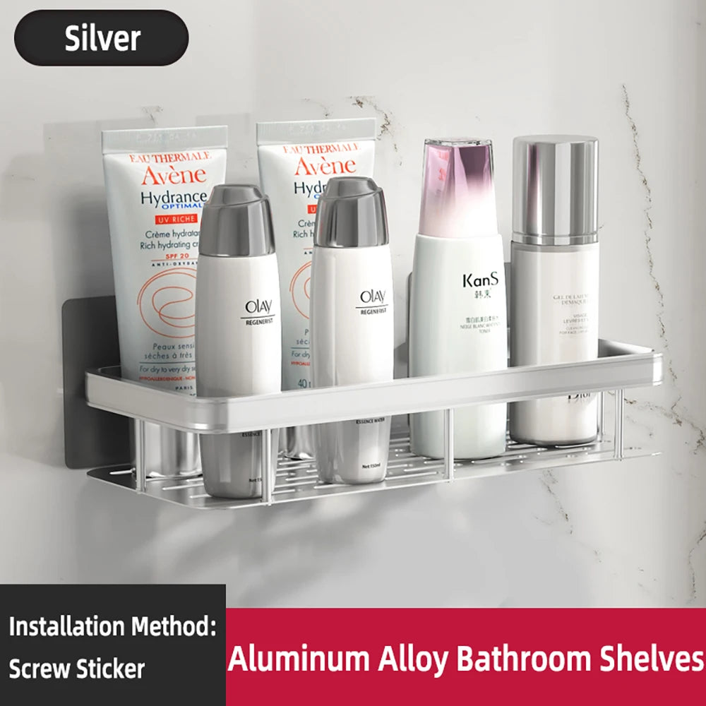 Tripod Towel Rack Shelf - No-Drill Shower Shampoo Storage Organizer, Everstock