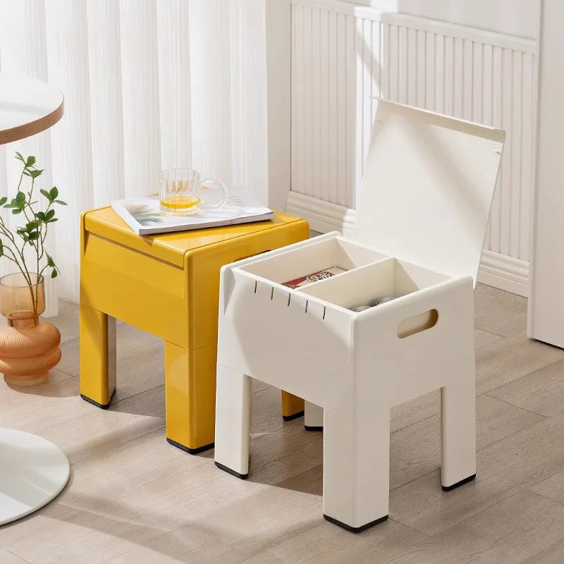 Narrow Storage Ottoman - Plastic Entryway Shoe Bench with Hidden Compartment, 100kg Load Capacity for Hallways, Everstock