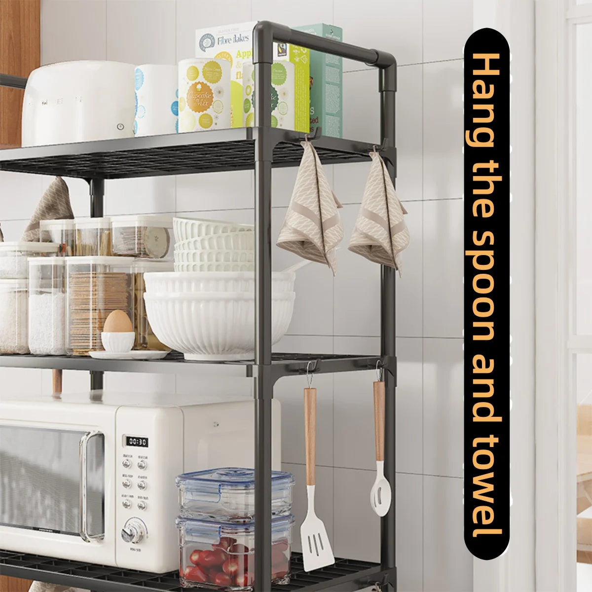 Multi-Tier Kitchen Storage Rack - Freestanding Floor Organizer Shelf for Pantry, Utility & Small Spaces, Everstock