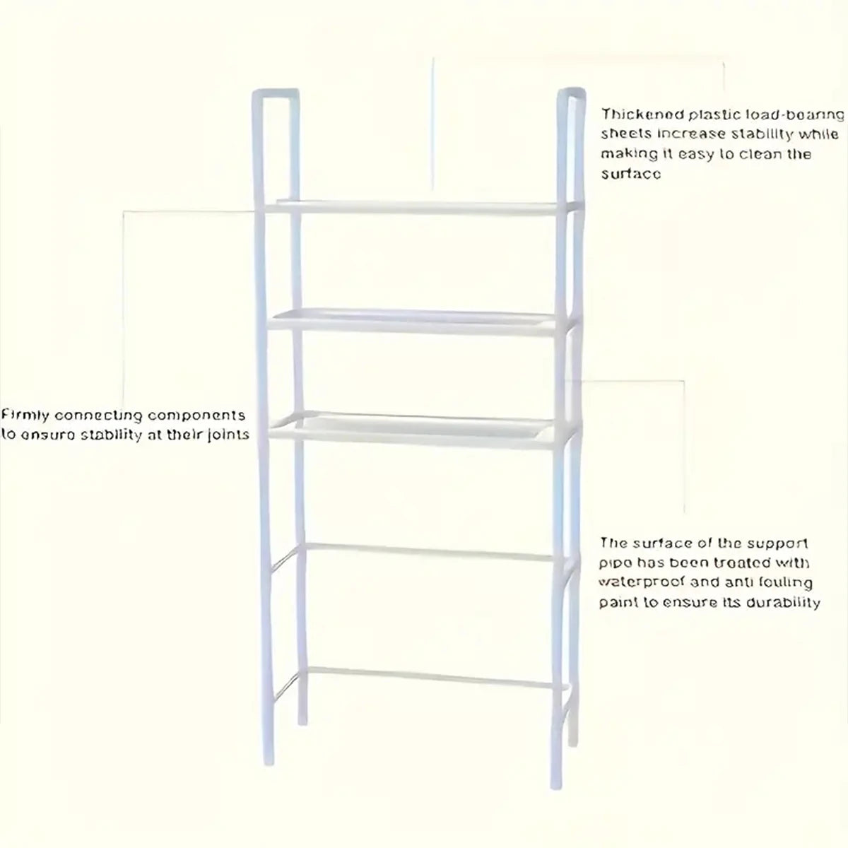 Floor-Standing Toilet Storage Rack - Freestanding Shelf Stand for Bathroom, Everstock