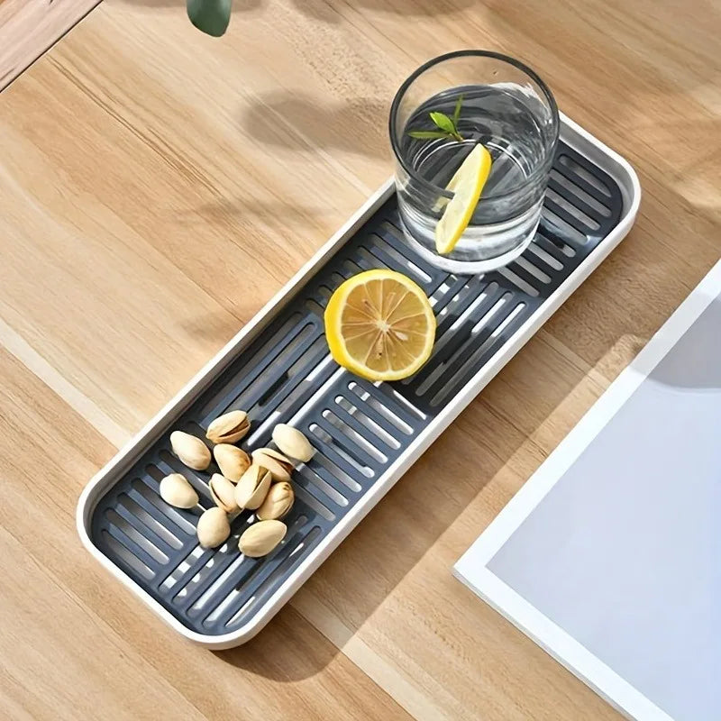 Sink Drainer Organizer - Drain Tray with Sponge Holder & Cutlery Rack for Kitchen Countertop Storage, Everstock