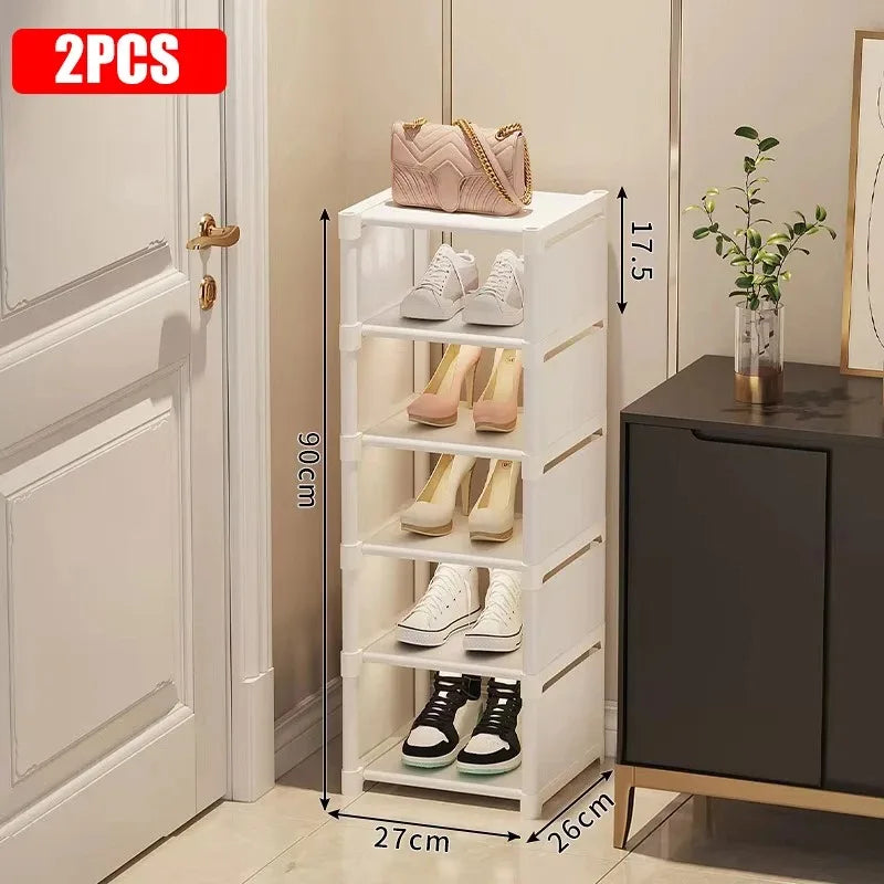 Stackable Shoe Rack Organizer - Non-Woven Fabric Shoe Storage with Steel Frame for Closet and Under-Bed, Everstock