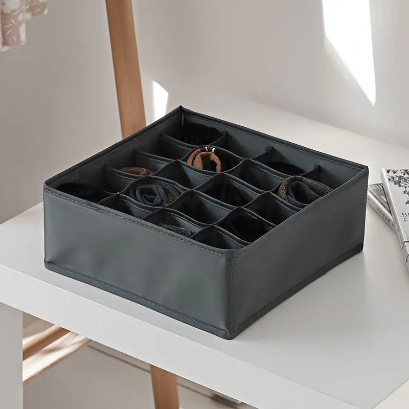 Drawer Divider Organizer Box - Storage for Underwear, Socks, Bras, Ties & Scarves, Wardrobe Clothes, Everstock