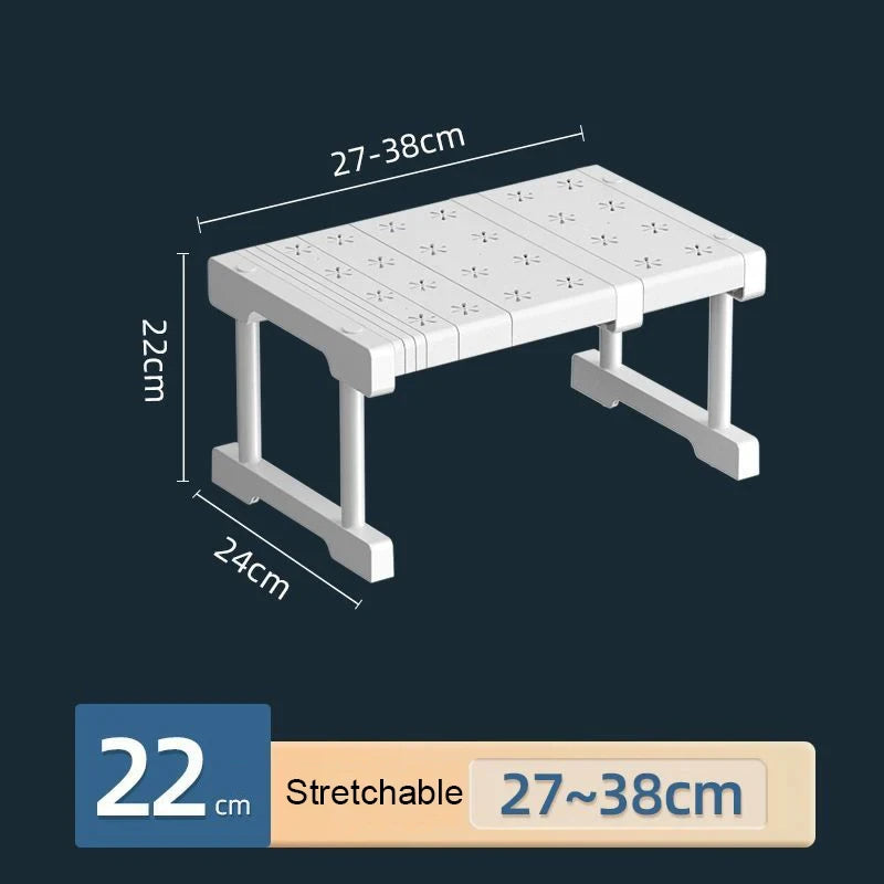Telescopic Closet Shelf Divider - Punch-Free Stackable PP Wardrobe Organizer Rack for Shelves & Cabinets, Everstock