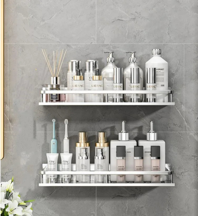 Aluminum Shower Shelf Organizer - Silver Shampoo Storage Rack, 30-50cm, Everstock