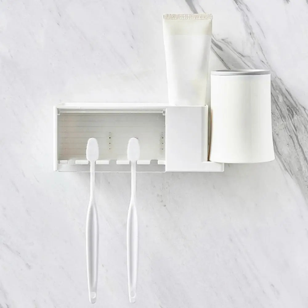 Suction Cup Toothbrush Holder - Wall-Mounted Toiletries Storage Rack, Everstock