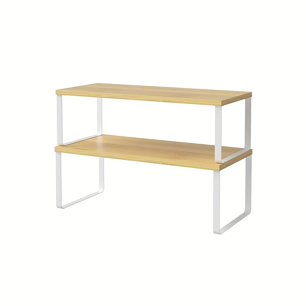 Kitchen Counter Shelf Organizer - Set of 2 Stackable Expandable Spice Racks, 33 lb Capacity, Cabinet Storage, Everstock