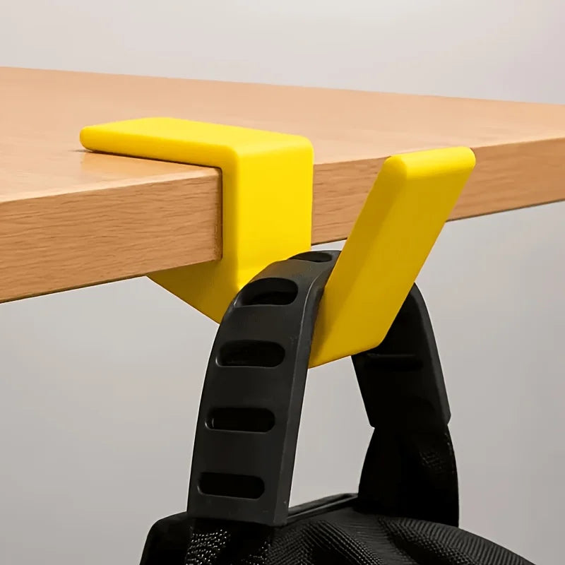 Desk Edge Bag Hook - No-Drill ABS Backpack and Handbag Hanger for Office and Study Desks, Everstock