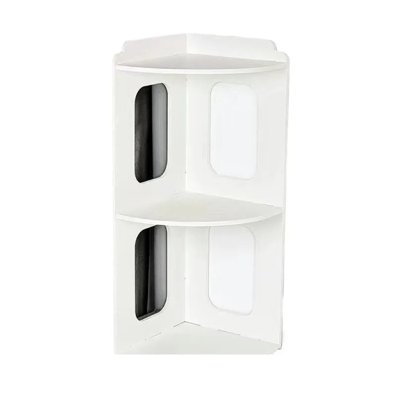 Corner Desk Organizer - Layered Plastic Storage Rack for Stationery, Cosmetics & Dorm Desktop Sundries, Everstock