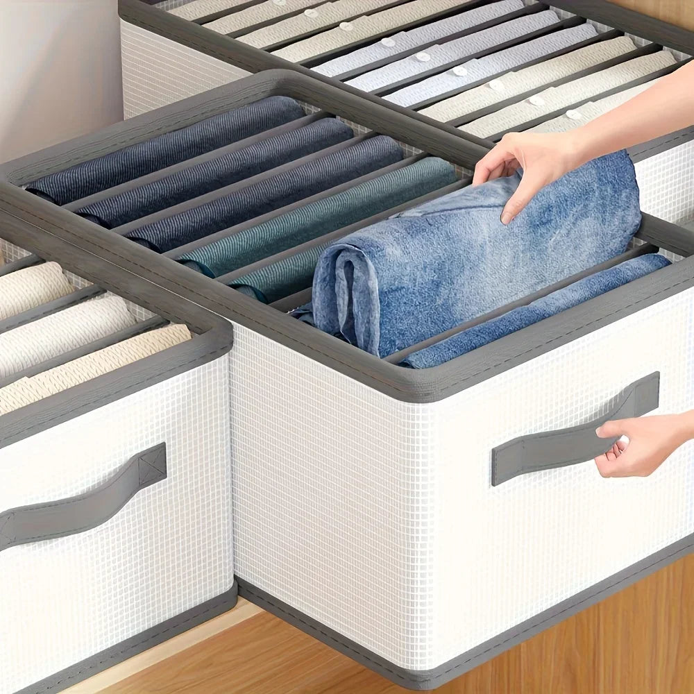 Foldable Drawer Organizer - Partitioned Storage Box for Clothes, Underwear and Wardrobe Drawers, Everstock
