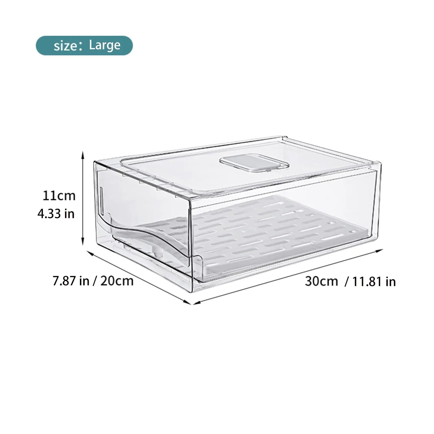 Stackable Refrigerator Organizer Bins - Reusable Fridge Storage Containers for Kitchen Drawers, Everstock
