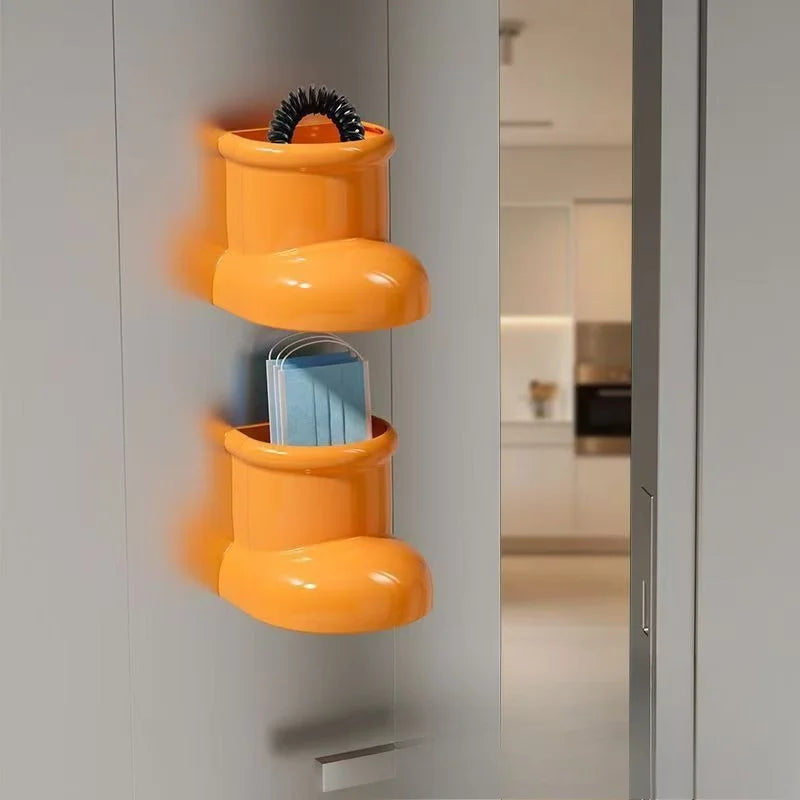 No-Drill Wall Storage Box - Adhesive PC Plastic Shelf Organizer for Keys, Cosmetics and Small Items, Bedroom or Kitchen, Everstock